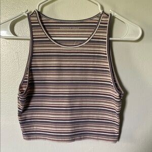American Eagle Outfitters Purple Striped Women's Tank Top (M)